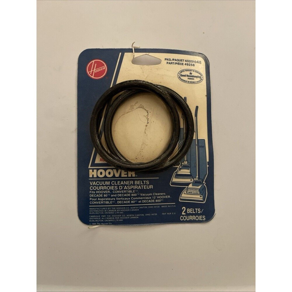 Hoover Type 48 Part 49258 / 40201048  Vacuum Cleaner Belts  2  Pack NEW